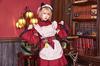 Clearstone High-Classism Halloween Cat Maid Costume for Women (Red)