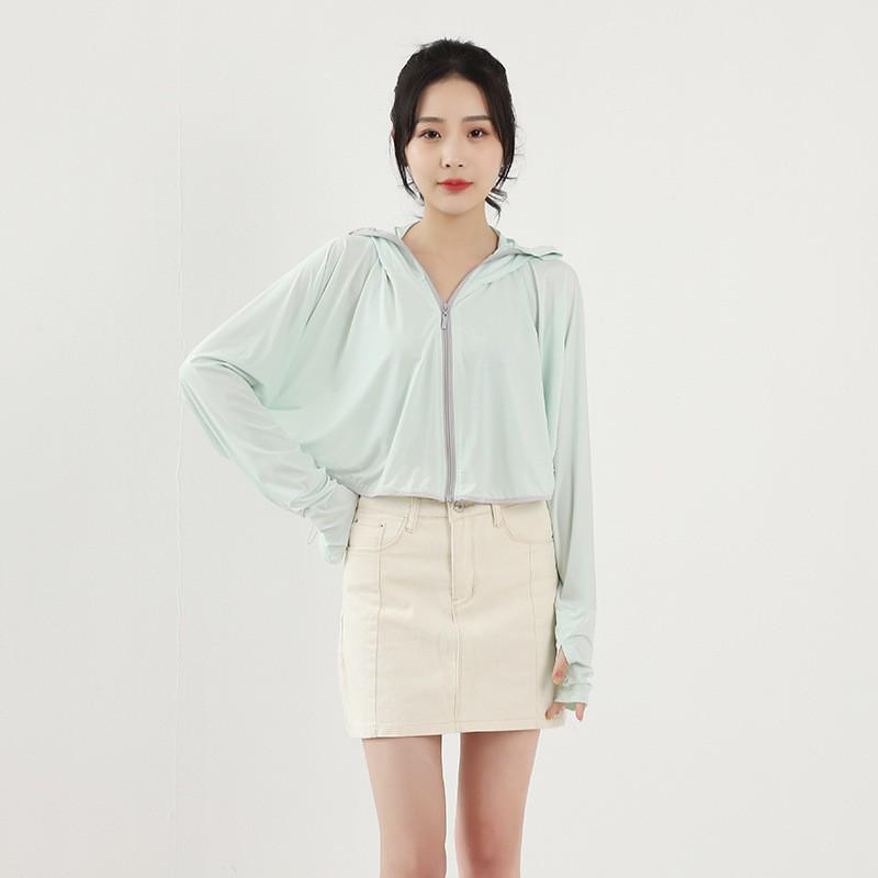 Women's Extra Long Breathable Ice Silk UV Protection Sunscreen Jacket - Casual Outdoor Style