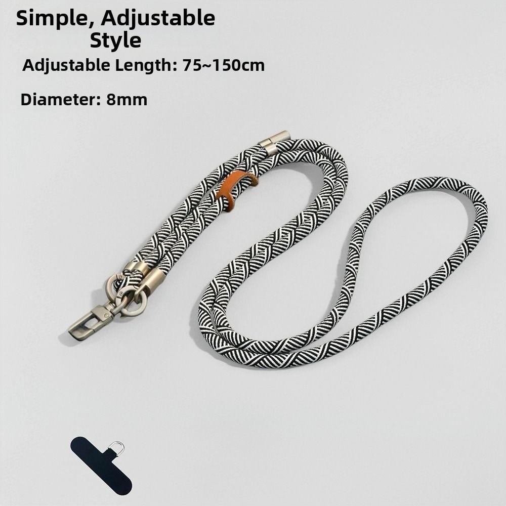 Universal Phone Lanyard Metal Hook Crossbody Necklace Strap Adjustable Phone Strap for Phone Case