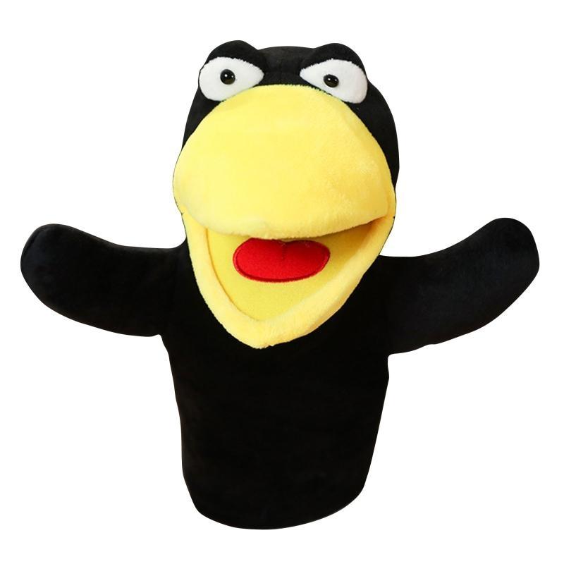 Plush Animal Hand Puppet Interactive Stuffed Crow Toy for Role for Play Storytelling Pretend for Play Gifts for Kid 15UB