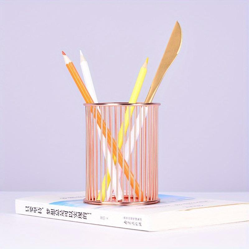 1pc Elegant Round Pen Holder - Multi-Functional Desk Organizer for Office, School Supplies & Accessories organizador