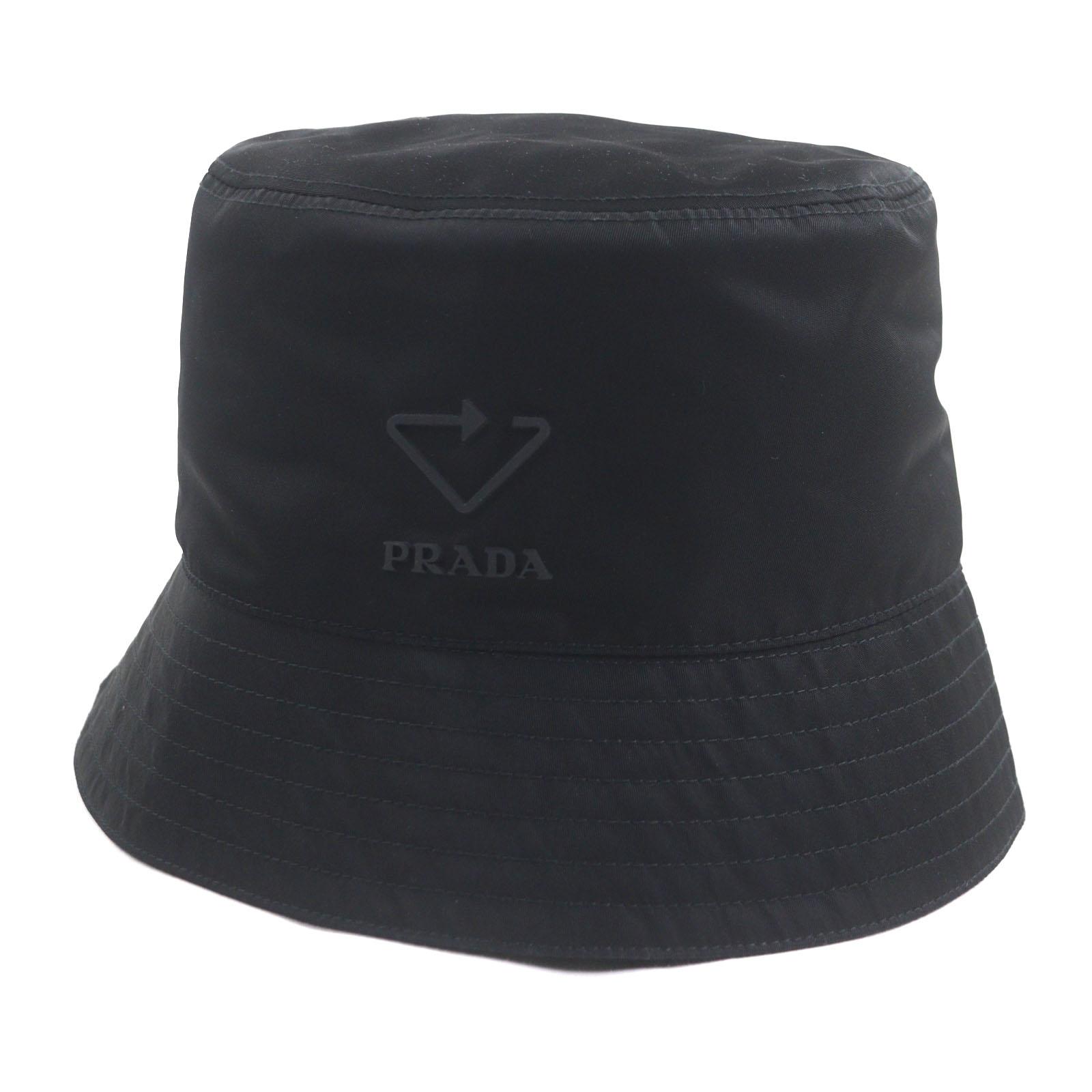 

Чудовий капелюх PRADA З логотипом капелюх-відро чорний перероблений поліамід чоловічий S 2HC137 Вживаний