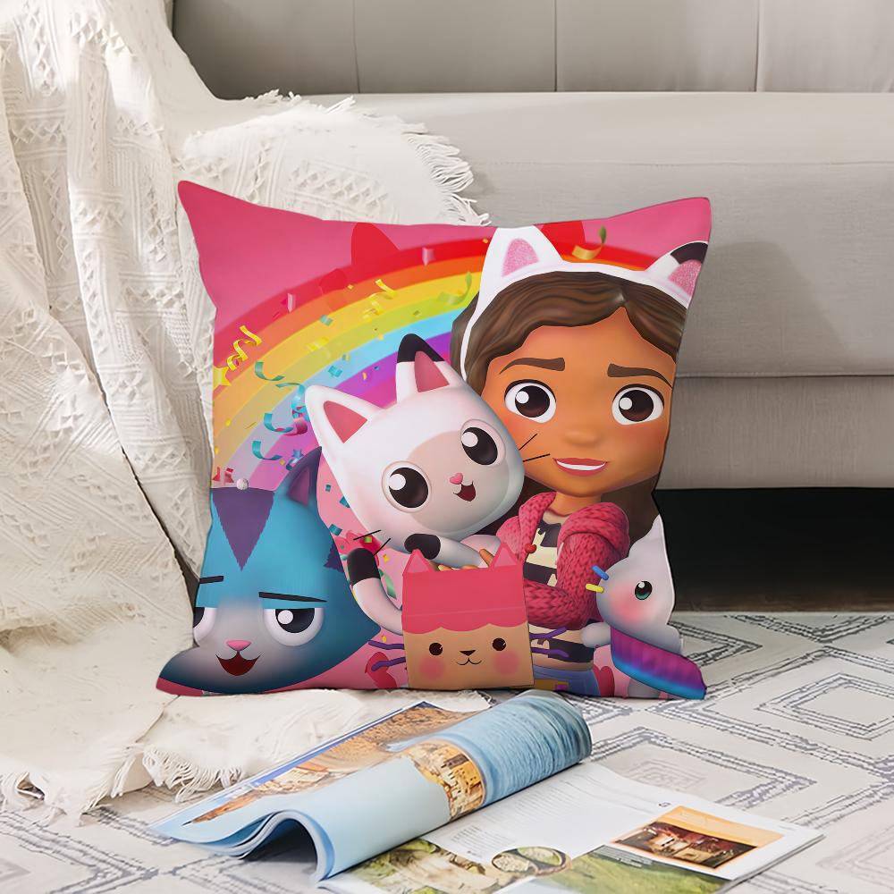 Cartoon cute G-Gabbys D-Dollhouse  Pillow Case Office Cushions Suitable For Sofa Car Bedroom Decorative Cushion Cover