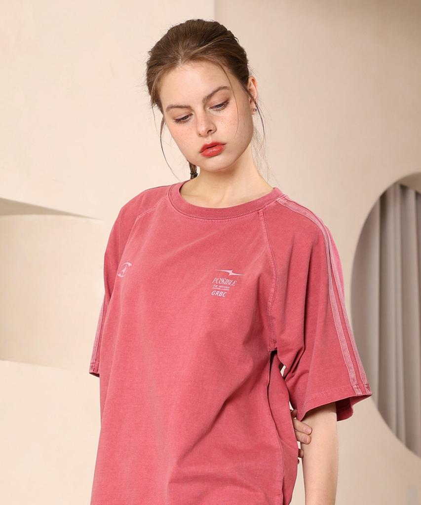 GHOST REPUBLIC Pigment Raglan Track Short Sleeve Tee 3 Colors Gt-371