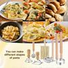 9Pcs Pasta Making Tools Set, Wooden Rolling Pin, Gnocchi Board, Ravioli Stamp Maker Cutter, Pastry Cutter Wheel
