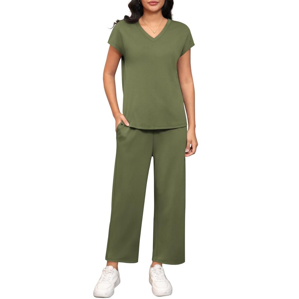 Women's Loose-Fit -Color Casual Set
