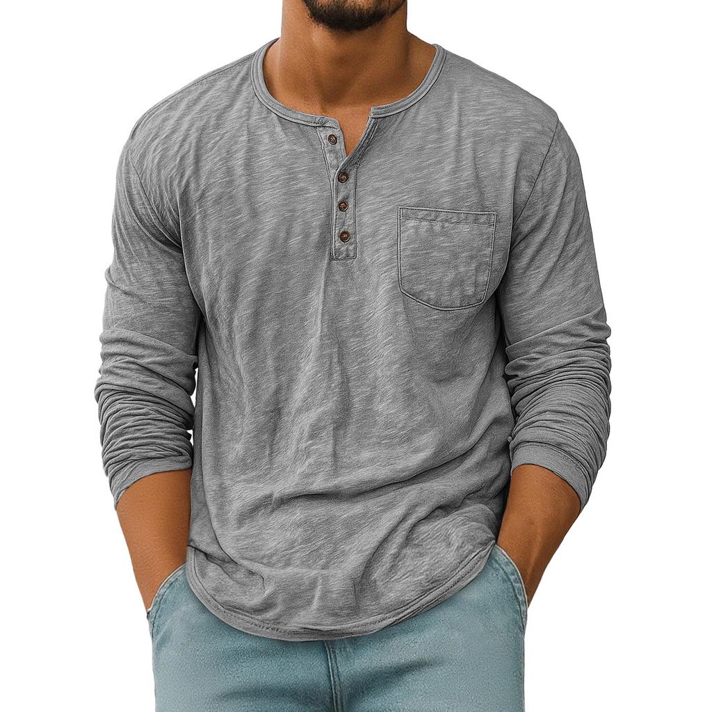 Men  Retro  Loose  Leisure  Long Sleeves  Upper Garment