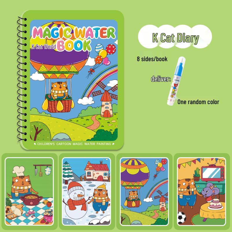 

Волшебная многоразовая книга для рисования водой для детей – Развивающий набор для раскрашивания и рисования