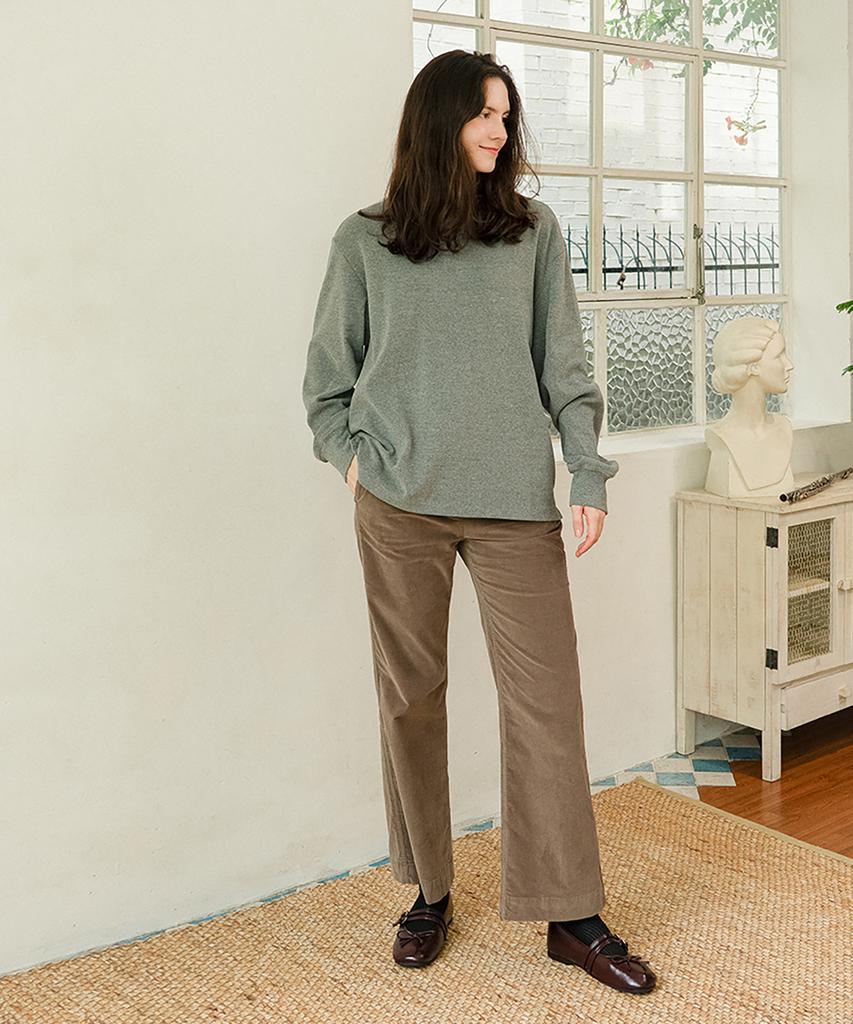 CHIQUITA [24 Winter] Snug Sweatshirt (Cotton Napping) Gray 244601Sgr