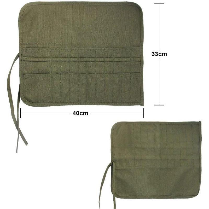 22 Slots Paint Brush Storage Holder for Acrylic Oil Watercolor Gouache Artist MultifunctionPaint Brush Roll Up Canvas Pouch Bag