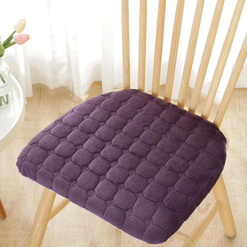 Kord Kissen in Hufeisenform Dickes Stuhlkissen Nordisch Einfarbig Abnehmbar Waschbar Sitzkissen Schlicht Rutschfest Hüftkissen mit Bändern