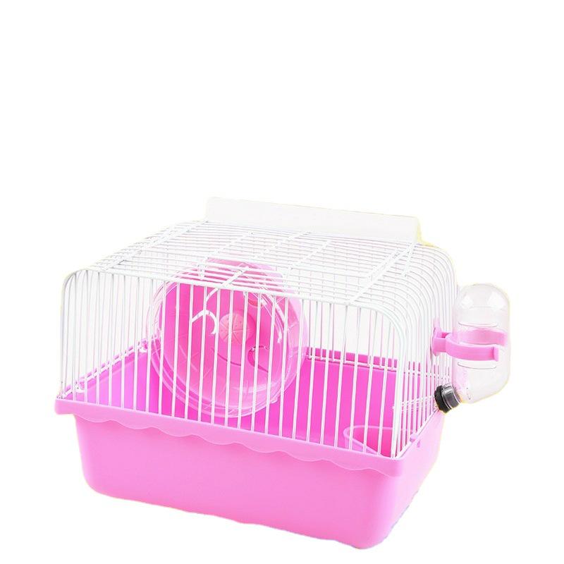 Portable Single-Layer Villa Hamster Cage - Small Pet Carrier