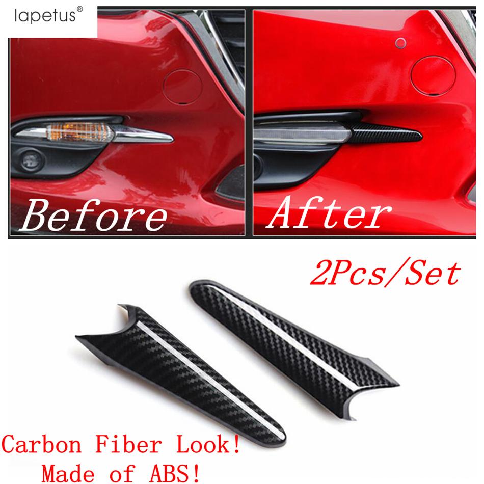 Front Bumper Fog Lights Lamps Eyebrow Strip Decoration Cover Trim For Mazda 3 Hatchback Sedan 2017 2018 Accessories Exterior Kit