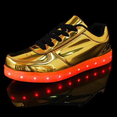 Fashion 2024 Low Help Classic Foreign Trade New Golden Silver Light Led Luminous Shoes USB Charging Star with Flash Shoes Jik90