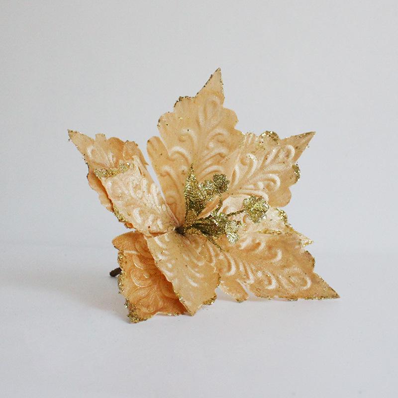 6 pcs New arrival Christmas poinsettia flowers for Christmas decor, home decor artificial flowers, christmas tree decor covers flower