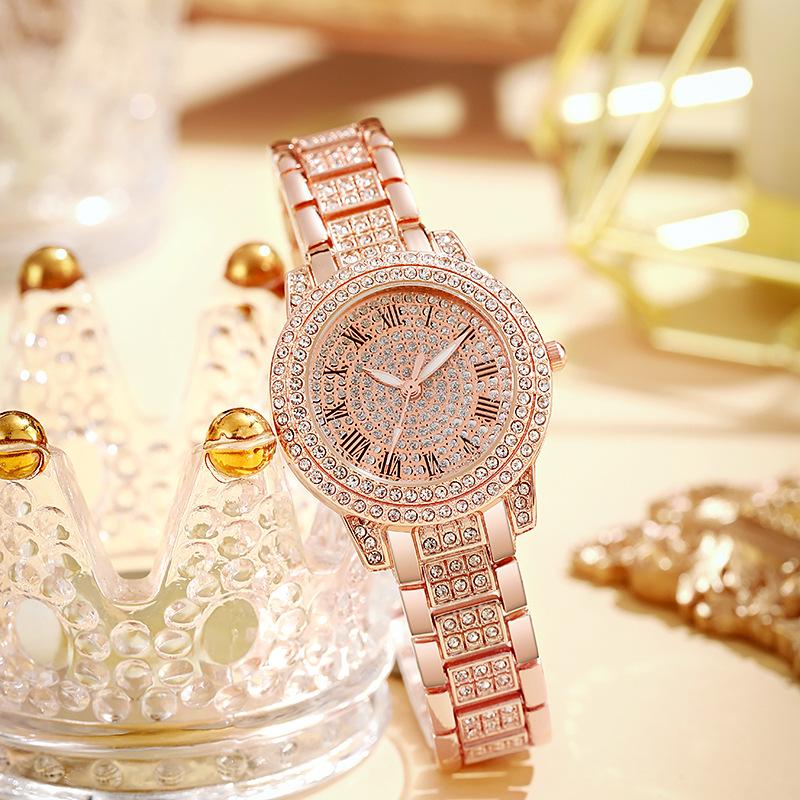 Orologi da donna di lusso alla moda dorata rosa Orologi da polso al quarzo da donna dal design originale I migliori regali per moglie, famiglia, amico