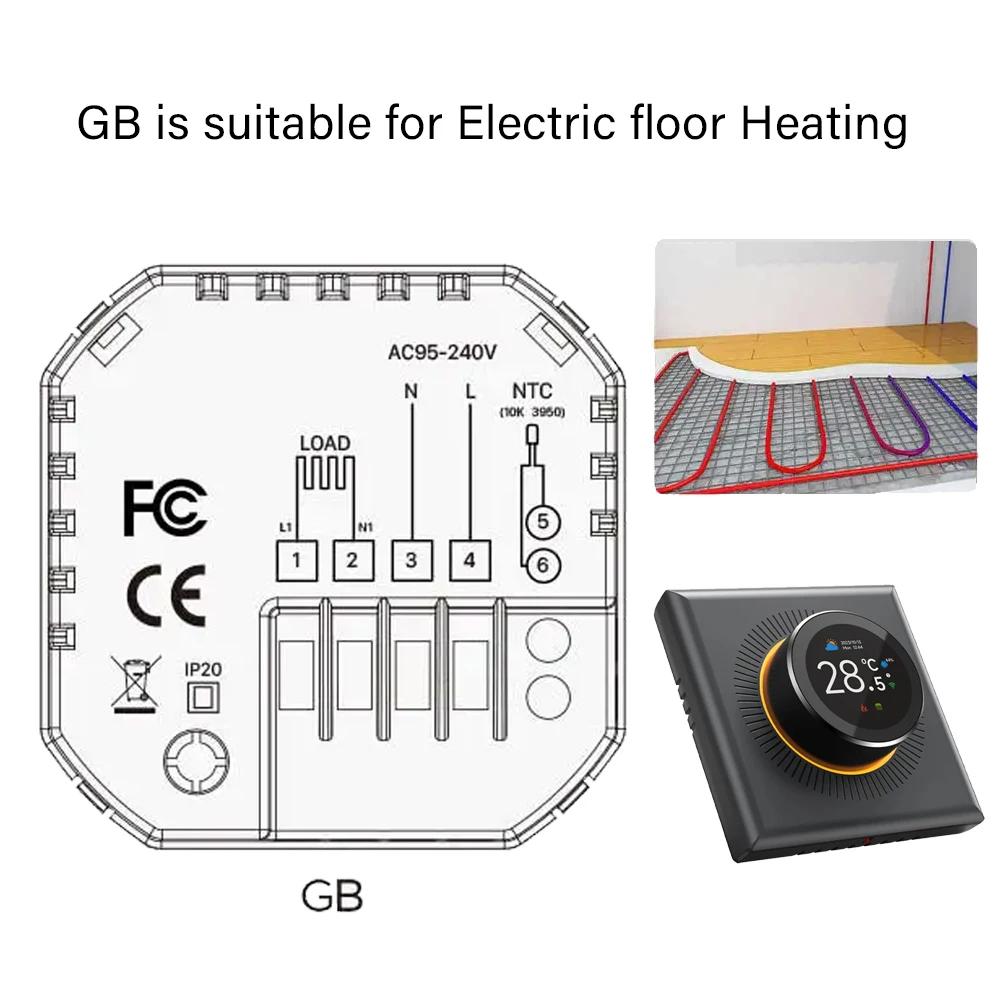 Tuya WiFi Smart Knob Thermostat Underfloor heating, water-gas boiler, household room, programmable thermostat Works with tuya