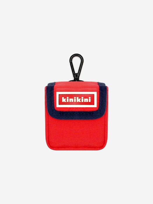 KINIKINI SIGNATURE LOGO SUPPLEX POOP BAG-RED
