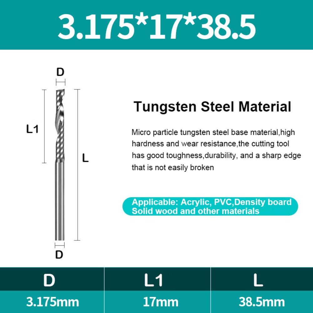 Freză cu un tăiș 3.175/4/6mm coadă freză elicoidală nouă