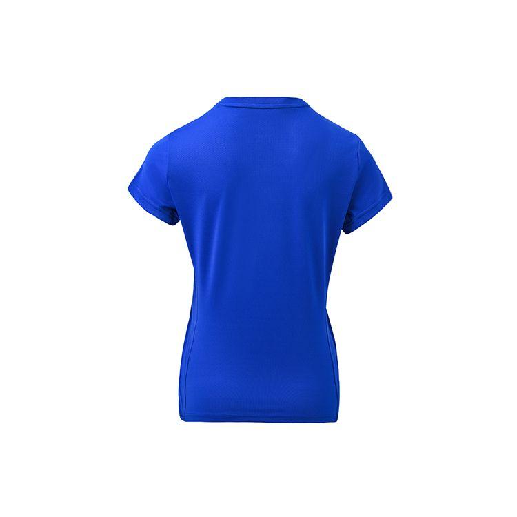 Li Ning Multifunctional Breathable Sweat-Absorbing Professional Competition Training Badminton Short Sleeve T-Shirt Women Tops Crystal-Blue AAYS064-2