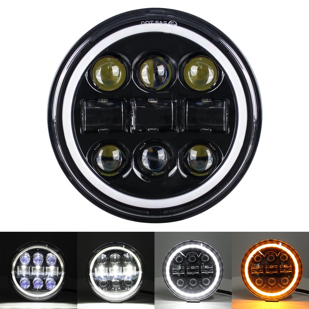 5.75Inch LED Headlight Motorcycle Hi/Lo Beam LED Headlights for Harley Davidson Sportster Dyna XL 883C 1200C FXD Headlamp FX