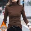 Trendy Women's Double-Sided Fleece Long-Sleeve Top with Half-High Collar for Autumn and Winter