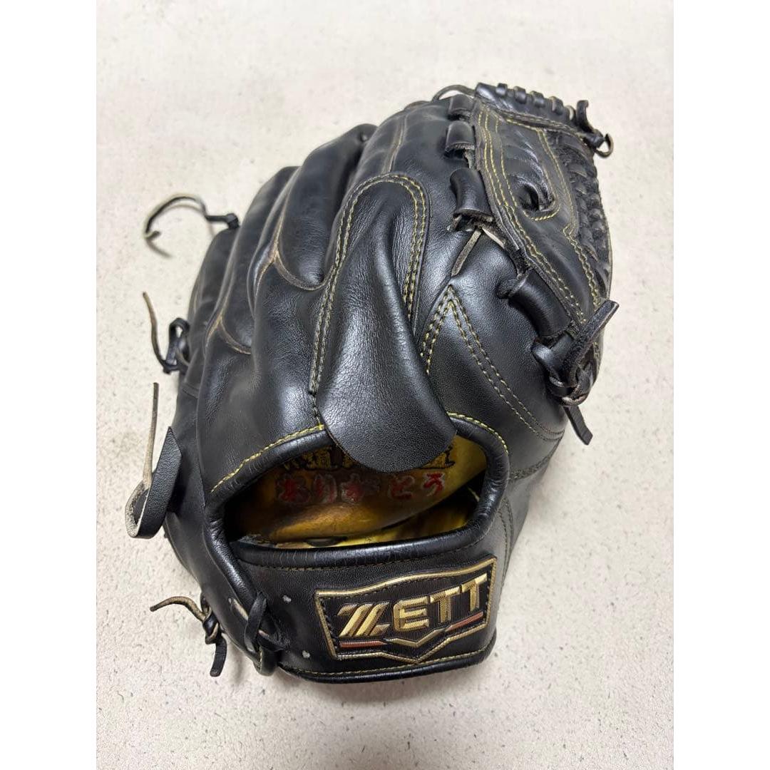 Used ZETT Pro Status Hardball Order Gloves Black