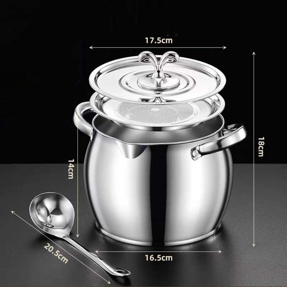 Stainless Steel Oil Filter Pot 1.5/3.5L Oil Pot New Oil Bottle  Kitchen