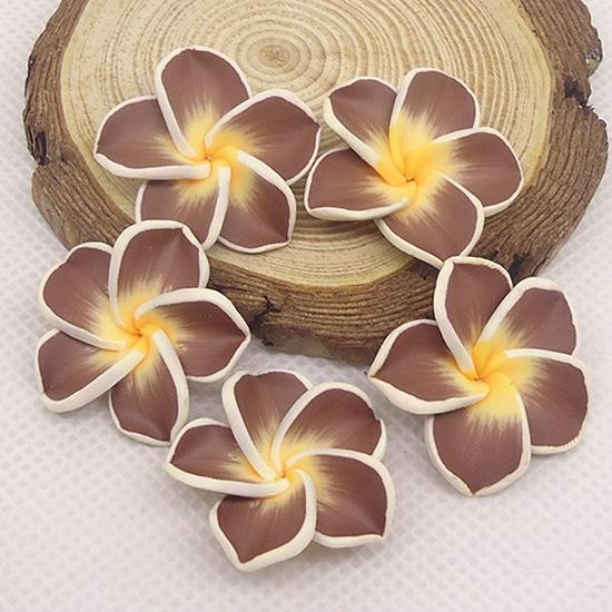 30mm Polymer Clay Floral Egg Accessories for DIY Jewelry & Hair