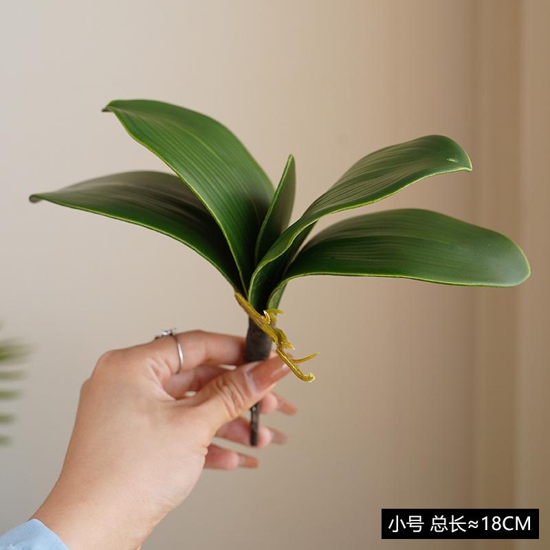

Feel simulation Phalaenopsis leaves, Cymbidium leaves, home hotel decorative green plant ornaments