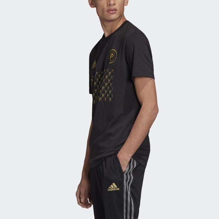 Adidas Paul Pogba Football Training Short Sleeve T-Shirt Men Tops Black FI0714