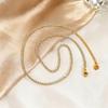 Stainless Steel Cubic Zircon Rhinestone Necklace for Women Luxury Tennis Chain Choker Necklace Minimalist Jewelry Accessories