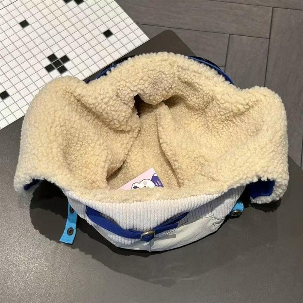 Windproof Children Pilot Hat Cute Cartoon Warm Hat New Ear Protection Cap  Winter