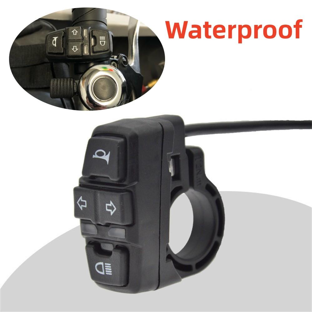 3 In 1 Electric Bike HeadLight Horn Turn Light Switch 12V 24V 36V 48V Waterproof