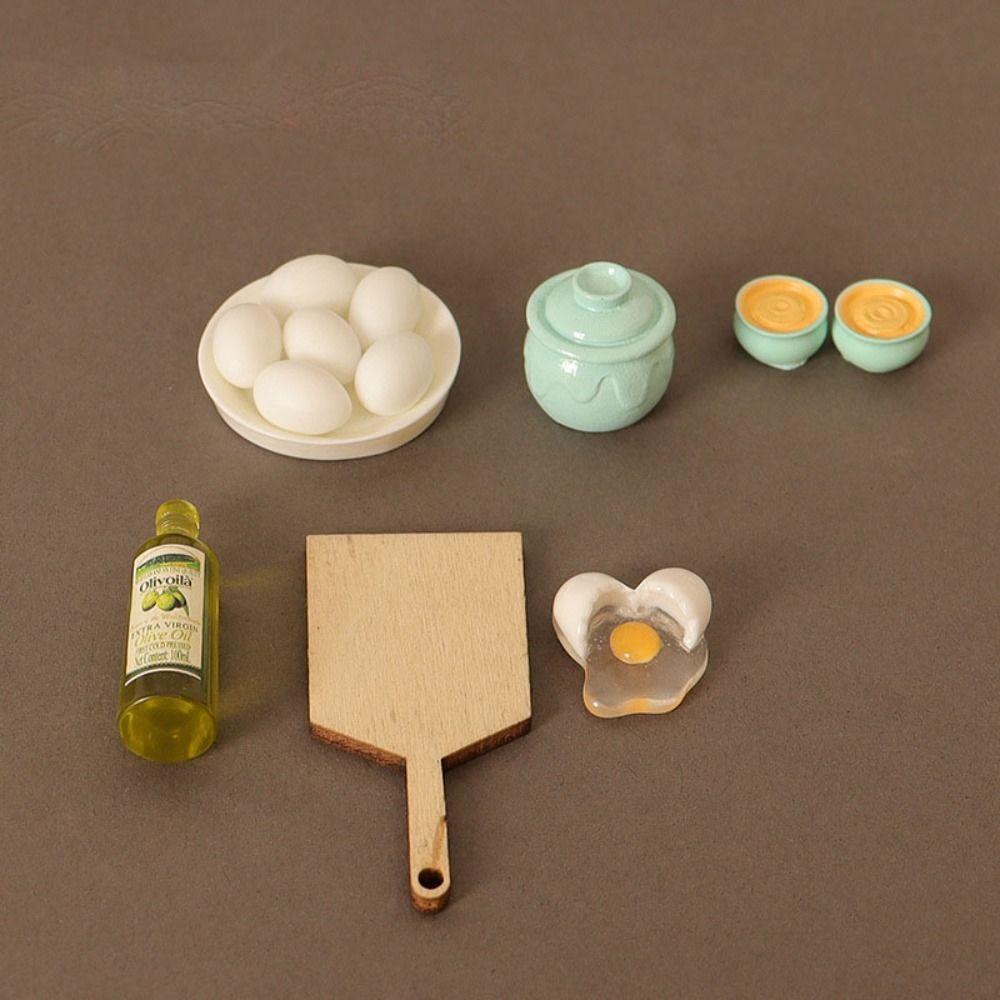 

1:12 Мініатюрних Яєць для Лялькового Будиночка Різних Стилів Іграшкова Їжа Мініатюрні Прикраси для Лялькового Будиночка 3