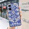 Blue and White Porcelain Case For Realme 15 14 13 12 11 Pro Plus GT6 GT7 Pro C55 C51 C35 C53 C61 C65 C67 C63 C71 C75