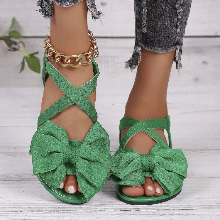 Outdoor Beach Casual Slippers Women Bow Flat Shoes Home Slides Women Sandals 2025 New Summer Lightweight Sandals Women