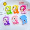 10Pcs New Kawaii Cute The Mermaid Princess Flat Back Resin Cabochons Scrapbooking DIY Jewelry Craft Decoration Accessorie