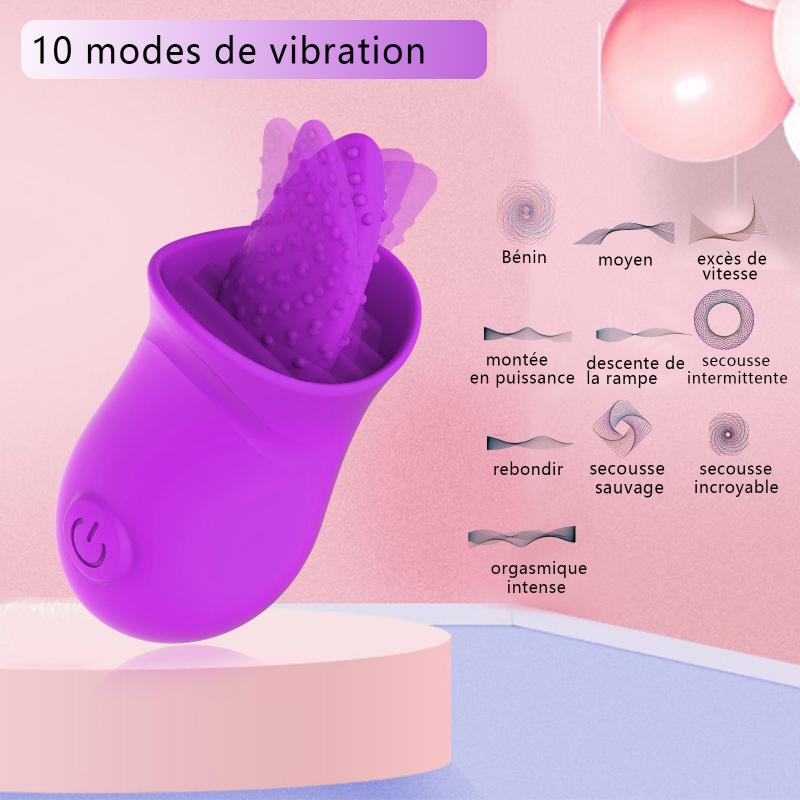 Tongue Licking Vibrater Women Tongue Toy Clit Stimulation Clitoral Stimulator Nipple G Spot Female Vibrators Games for Couple Pleasure Mini Vibrator