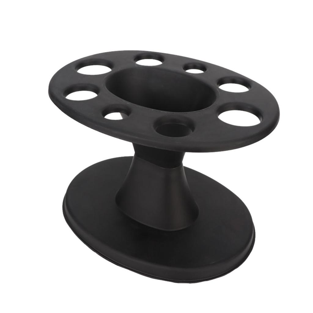 Plastic Round Hair Brush Comb Holder Display Rack Hair Styling Brush Stand Shelf AccessoriesBlack