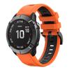 Bi-color Adjustable Quick Release Silicone Smart Watch Band Wrist Strap for Garmin Fenix 7X/6X Sapphire GPS/6X Pro/6X GPS/5X GPS/5X Plus