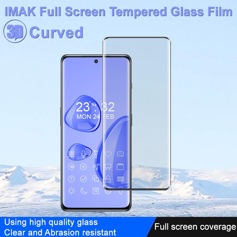 IMAK For OnePlus Ace 2 5G/11R 5G Phone Screen Protector 3D Curved Full Screen Tempered Glass Film