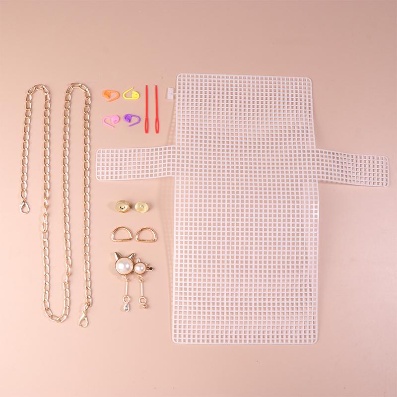 

Вспомогательный набор для плетения пластиковой сетки Пластиковая сетка Помощник для плетения Сумка-тоут Сумка через плечоf Сетка Крышка Аксессуары для сумки DIY