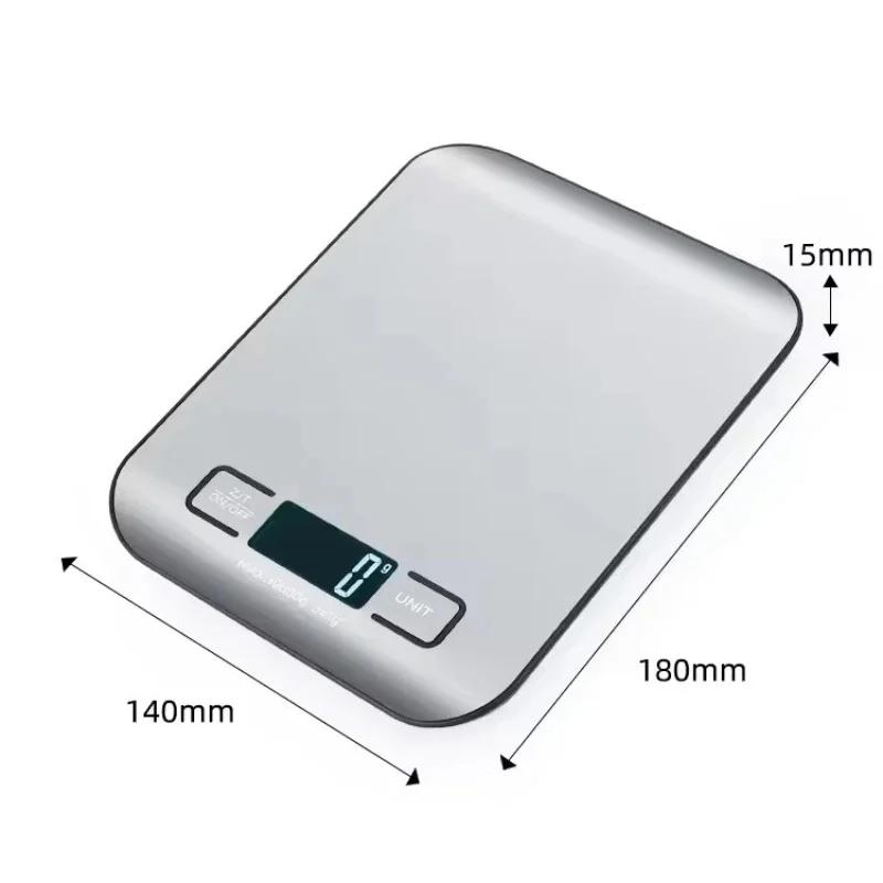 Stainless Steel 10kg 5kg/1g Electronic Digital Kitchen Scale LED Display Panel Scales Home Jewelry Food Snacks Weighing Tools