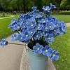 5 Pezzi Fiori Margherite Blu in Ceramica Fatti a Mano con Gambi Artificiali per Riempimento Vasi Decorazioni per Casa Giardino Matrimonio Festa Tavola Centrotavola