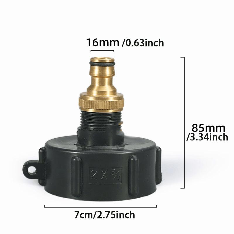 1pc IBC Tote Barrel Faucet - Durable Plastic, Garden Hose Adapter for Watering & Lawn Care