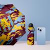 Aston Villa Football Pattern Printed Mini 5 Folds 8 Ribs Compact Umbrella Windproof Waterproof Lightweight Portable Folding