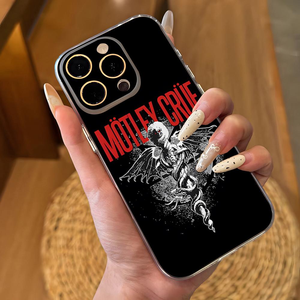 

M-MotleyS Rock C-CrueS Phone Case For IPhone 17 16 Pro Max 15 14 13 11 12 Mini Xs X Xr 7 8 Plus Se Transparent Cover iPhone 16 Pro