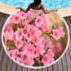 Flower Round Beach Towel,Microfiber Quick Dry Beach Blanket,Soft Absorbent Sand Proof Circle Swim Pool Towel Portable Picnic Mat