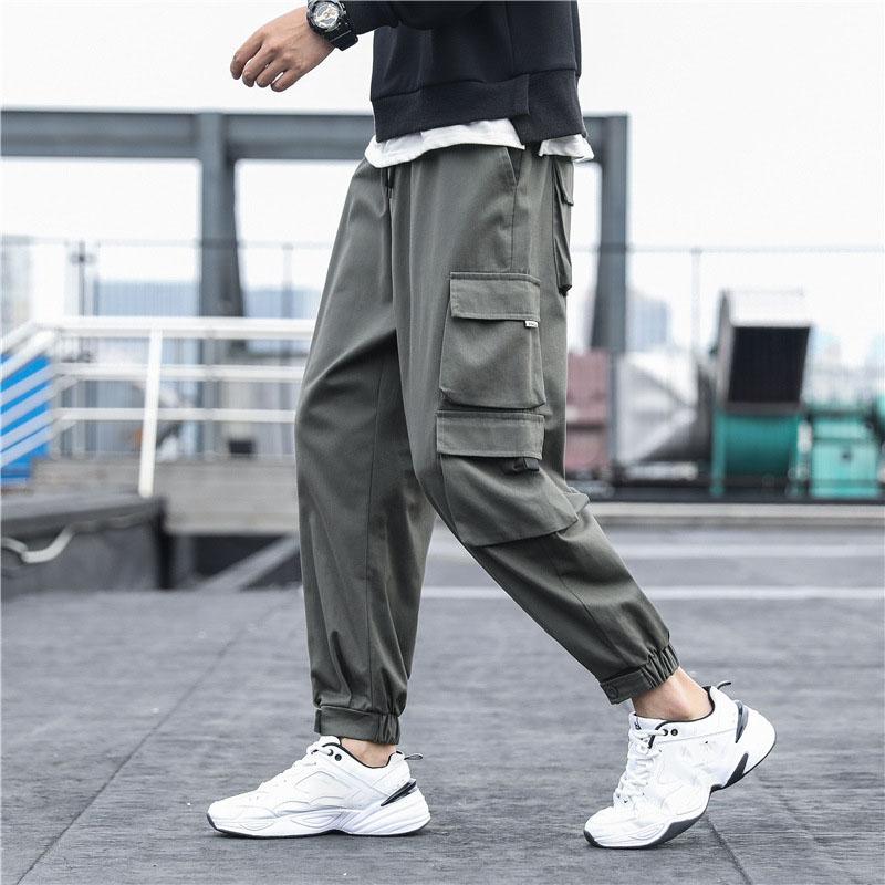 Herren Cargohose mit Seitentaschen Hip Hop Haremshose Lässige Jogginghose für Herren Fashion Streetwear Hose Übergröße 5XL